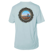 Retro Compass Joshua Tree National Park Microfiber Short Sleeve T-Shirt