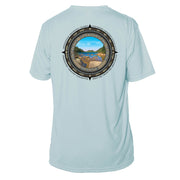 Retro Compass Acadia National Park Microfiber Short Sleeve T-Shirt