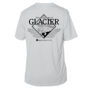 Glacier National Park Diamond Topo Short Sleeve Microfiber Men's T-Shirt