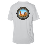 Retro Compass Arches National Park Microfiber Short Sleeve T-Shirt