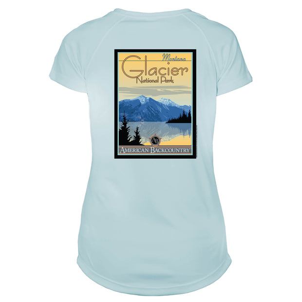 Glacier National Park Vintage Destinations Microfiber Women's T-Shirt