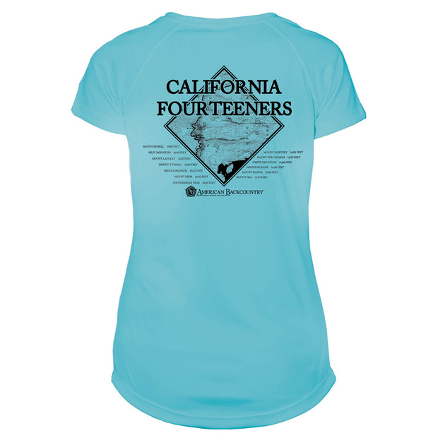 California Fourteeners Diamond Topo  Microfiber Women's T-Shirt