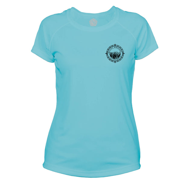 Retro Compass Mount Whitney Microfiber Short Sleeve Women's T-Shirt