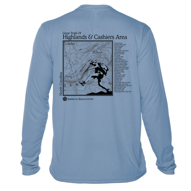 Highlands Cashiers Great Trails  Long Sleeve Microfiber Men's T-Shirt