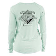 Devils Tower Diamond Topo Long Sleeve Microfiber Women's T-Shirt