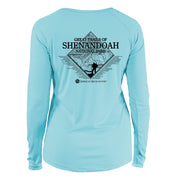 Shenandoah National Park Diamond Topo Long Sleeve Microfiber Women's T-Shirt