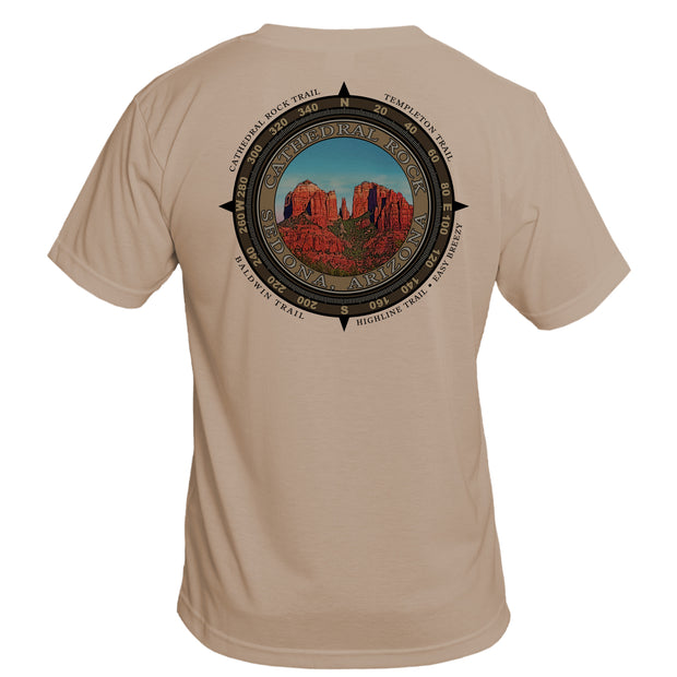 Retro Compass Cathedral Rock Basic Performance T-Shirt
