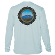 Retro Compass Guadalupe Mountains Microfiber Long Sleeve T-Shirt