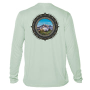 Retro Compass Mount Rainier Microfiber Long Sleeve T-Shirt