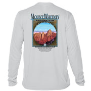 Retro Interpretive Mount Whitney Microfiber Long Sleeve T-Shirt