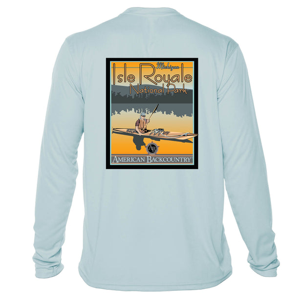 Isle Royale National Park Vintage Destinations Long Sleeve Men's Microfiber Men's T-Shirt