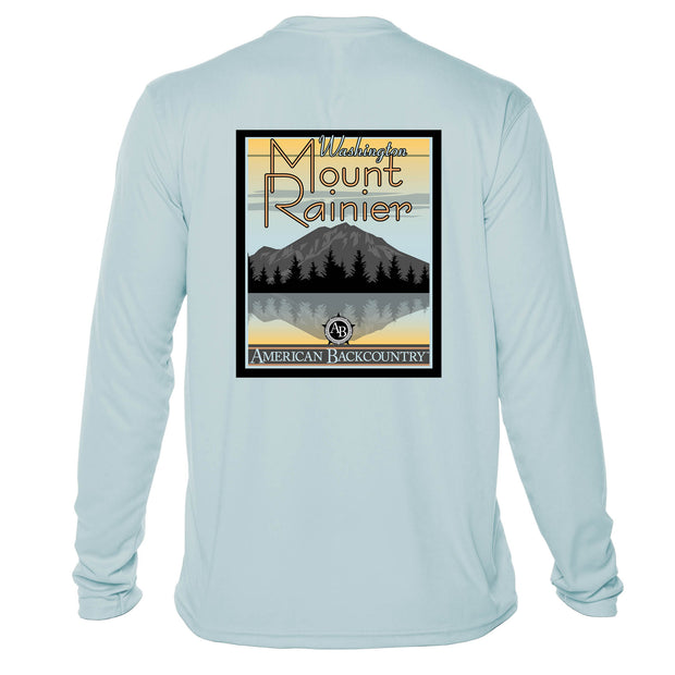 Mount Rainier Vintage Destinations Long Sleeve Men's Microfiber Men's T-Shirt