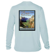 Zion National Park Vintage Destinations Long Sleeve Men's Microfiber Men's T-Shirt