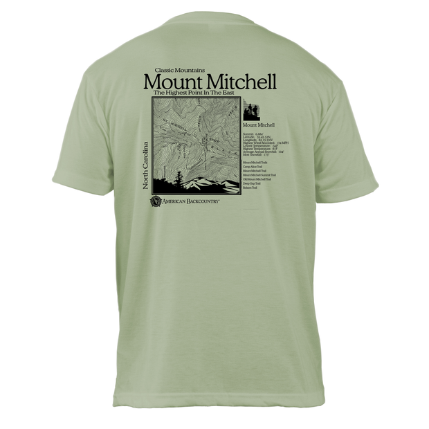 Mount Mitchell Classic Mountain Basic Crew T-Shirt