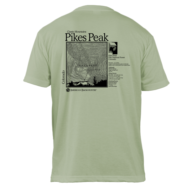 Pikes Peak Classic Mountain Basic Crew T-Shirt