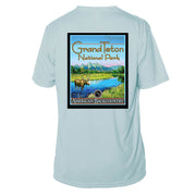 Grand Teton National Park Vintage Destinations Short Sleeve Microfiber Men's T-Shirt