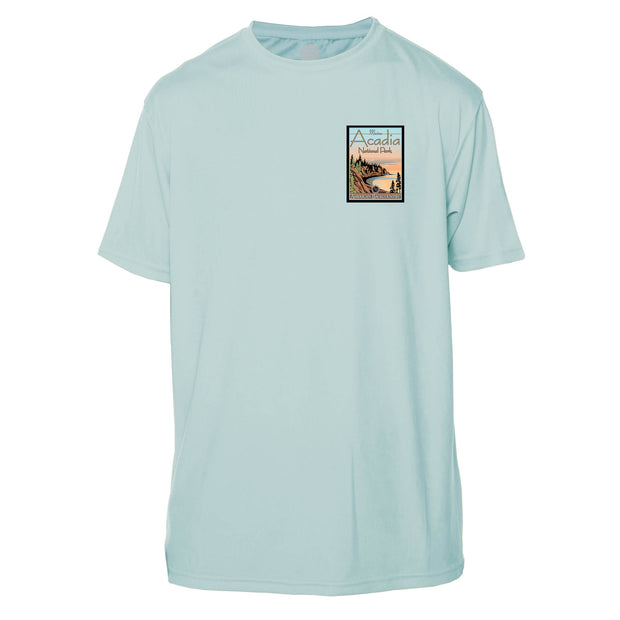 Acadia National Park Vintage Destinations Short Sleeve Microfiber Men's T-Shirt