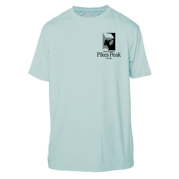 Pikes Peak Classic Mountain Short Sleeve Microfiber Men's T-Shirt