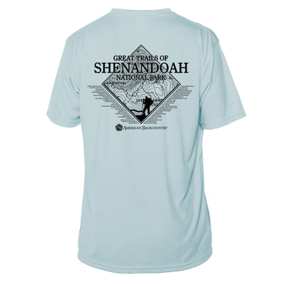 Shenandoah National Park Diamond Topo Short Sleeve Microfiber Men's T-Shirt