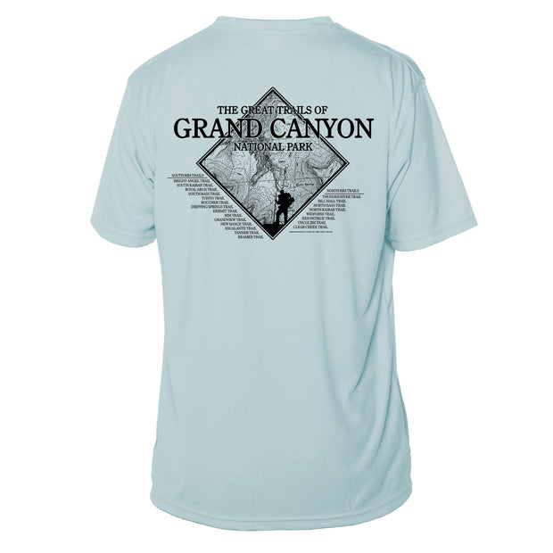 Grand Canyon National Park Diamond Topo Short Sleeve Microfiber Men's T-Shirt