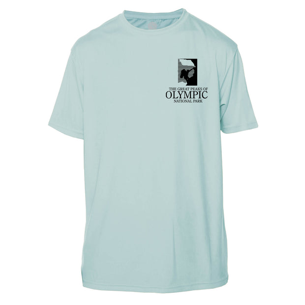 Olympic National Park Diamond Topo Short Sleeve Microfiber Men's T-Shirt