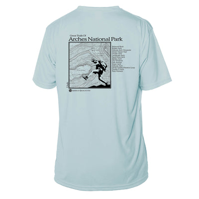 Arches National Park Great Trails Short Sleeve Microfiber Men's T-Shirt