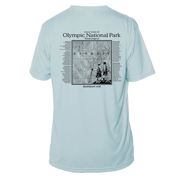 Olympic National Park Great Trails Short Sleeve Microfiber Men's T-Shirt