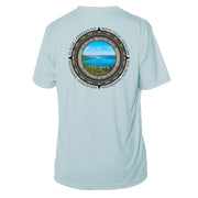 Retro Compass Lake Tahoe Microfiber Short Sleeve T-Shirt