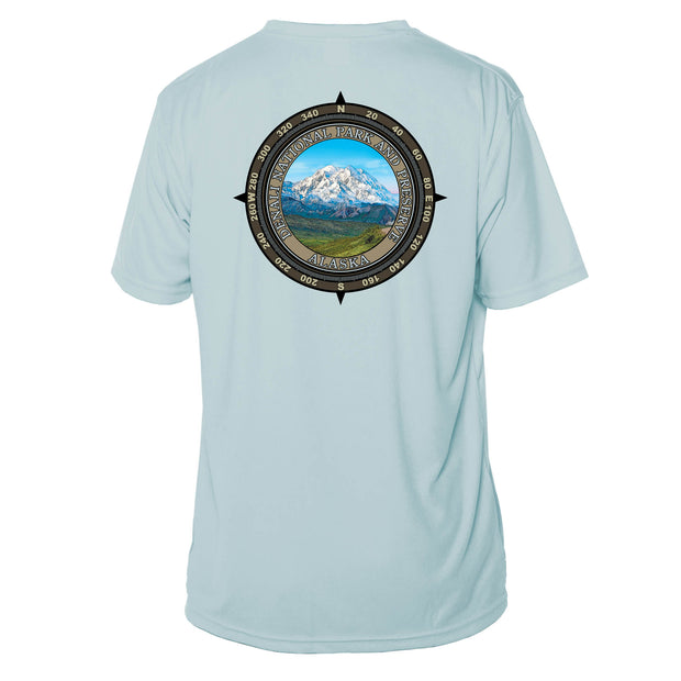 Retro Compass Denali National Park Microfiber Short Sleeve T-Shirt