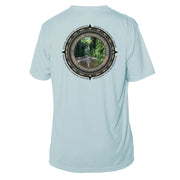 Retro Compass Redwood National Park Microfiber Short Sleeve T-Shirt