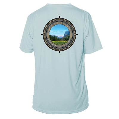 Retro Compass Kings Canyon National Park Microfiber Short Sleeve T-Shirt