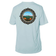 Retro Compass Pikes Peak Microfiber Short Sleeve T-Shirt