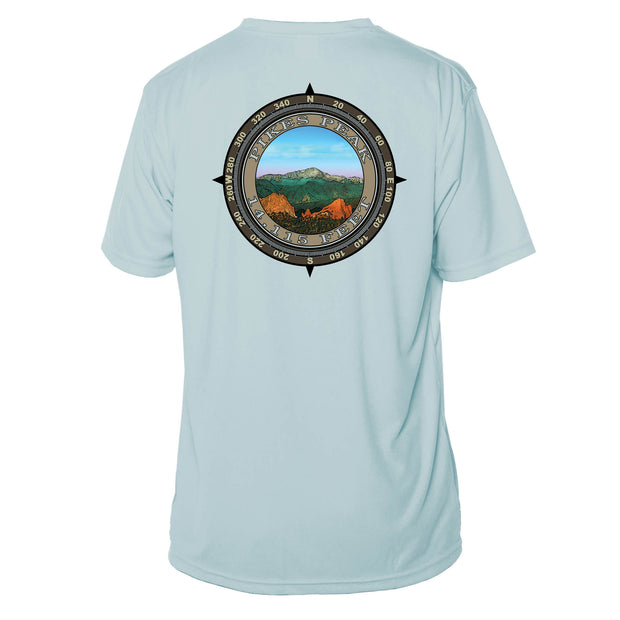 Retro Compass Pikes Peak Microfiber Short Sleeve T-Shirt