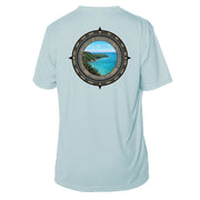 Retro Compass Pictured Rock Microfiber Short Sleeve T-Shirt