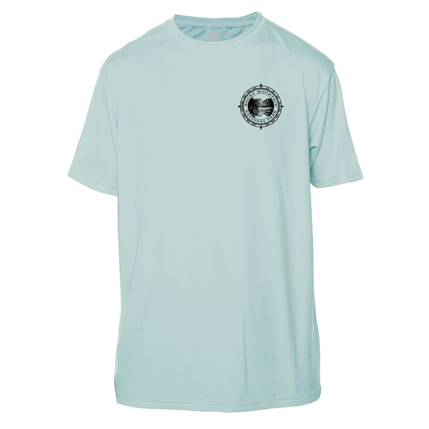 Retro Compass Rocky Mountain National Park Microfiber Short Sleeve T-Shirt