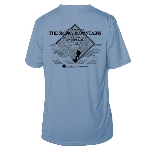 Great Smoky Mountains Diamond Topo Short Sleeve Microfiber Men's T-Shirt