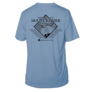 Mount Rainier Peaks Diamond Topo Short Sleeve Microfiber Men's T-Shirt