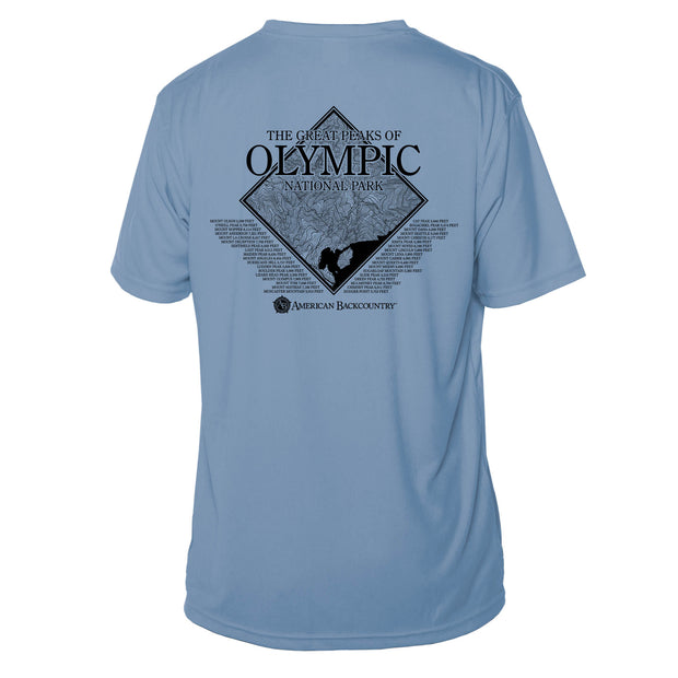 Olympic National Park Diamond Topo Short Sleeve Microfiber Men's T-Shirt