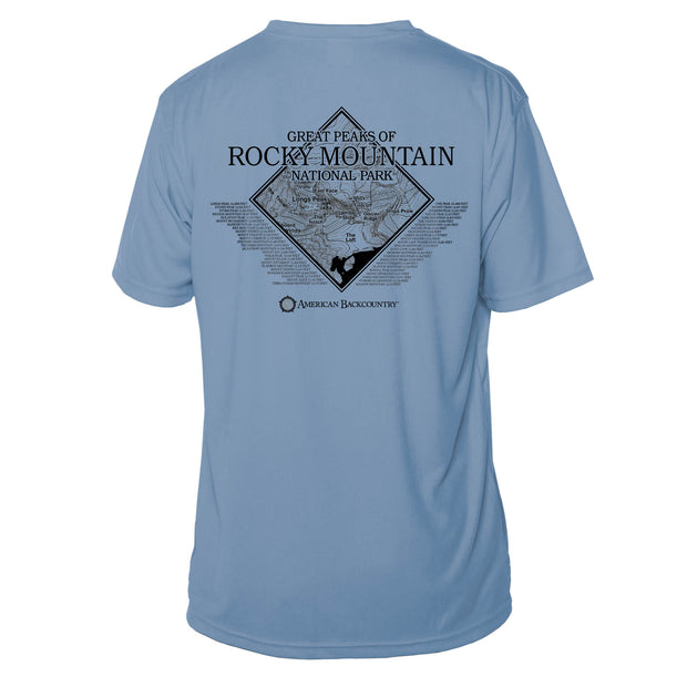 Rocky Mountain National Park Diamond Topo Short Sleeve Microfiber Men's T-Shirt