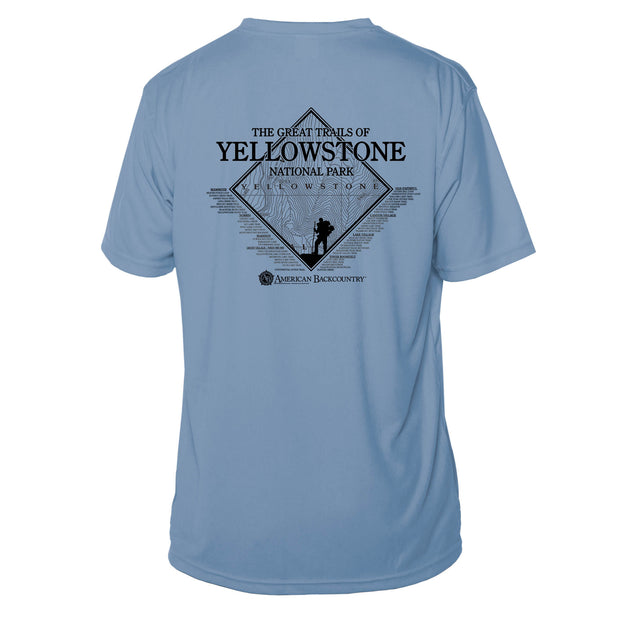 Yellowstone National Park Great Trails Short Sleeve Microfiber Men's T-Shirt