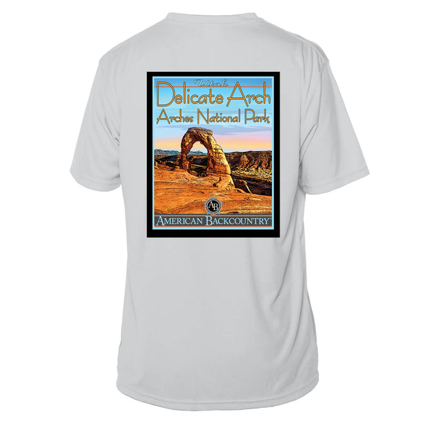 Delicate Arch National Park Vintage Destinations Short Sleeve Microfiber Men's T-Shirt
