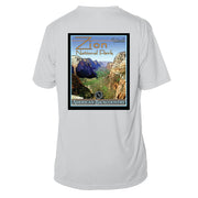 Zion National Park Vintage Destinations Short Sleeve Microfiber Men's T-Shirt