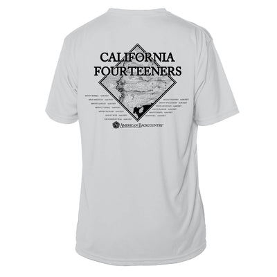 California Fourteeners Diamond Topo  Short Sleeve Microfiber Men's T-Shirt