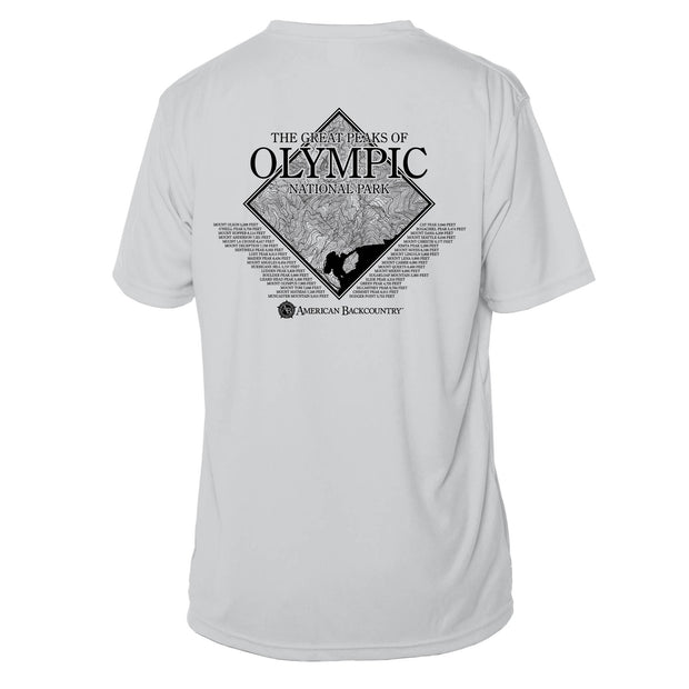 Olympic National Park Diamond Topo Short Sleeve Microfiber Men's T-Shirt