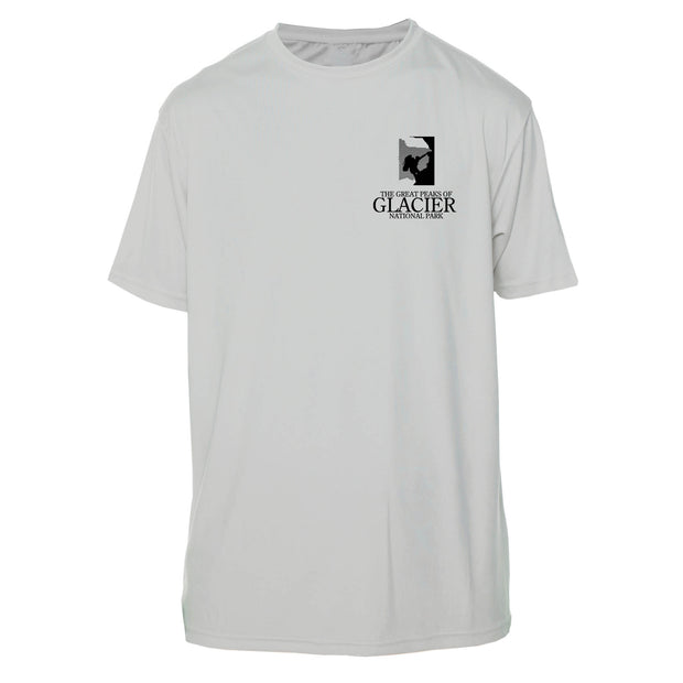 Glacier National Park Diamond Topo Short Sleeve Microfiber Men's T-Shirt