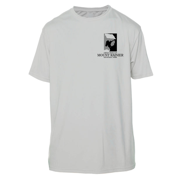 Mount Rainier Trails Diamond Topo Short Sleeve Microfiber Men's T-Shirt