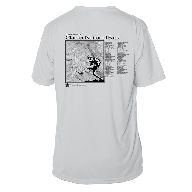 Glacier National Park Great Trails Short Sleeve Microfiber Men's T-Shirt