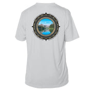 Retro Compass Glacier National Park Microfiber Short Sleeve T-Shirt