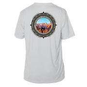 Retro Compass Mount Whitney Microfiber Short Sleeve T-Shirt