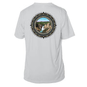 Retro Compass Yellowstone National Park Microfiber Short Sleeve T-Shirt